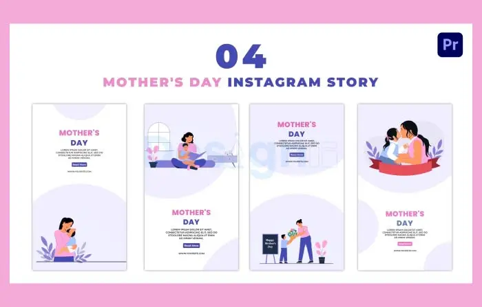 Mothers Day 2D Character Animation Instagram Story